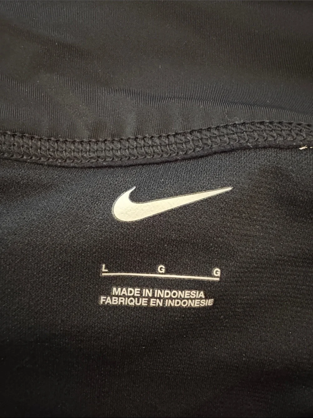 Nike Black Athletic Running Skort Shorts with White Swoosh